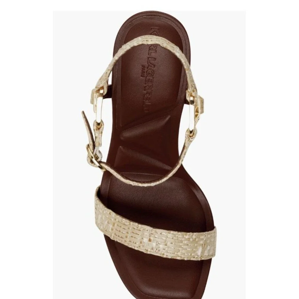 Karl Lagerfeld Womens CYBIL Ankle Strap Dressy Heels U.S 8.5 Medium (New)